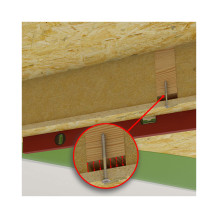 Ustawienie poziomu sufitu i podłogi drewnianej z zastosowaniem śrub Wkręt Met WKSS 6mm x 80mm