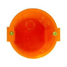 Pomarańczowa puszka instalacyjna do łączenia w zestawy o średnicy 60mm i głębokości 60mm