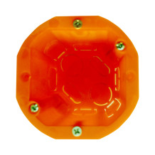 Regulowana pomarańczowa puszka instalacyjna do łączenia w zestawy o średnicy 60mm i głębokości 61mm