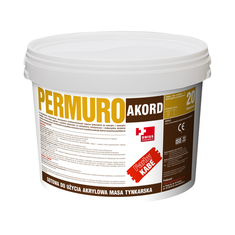 Kabe Permuro Akord Kolor Tynk akrylowy natryskowy 20kg