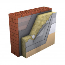 System ociepleń ściany zewnętrznej wełną Technonicol Technofacade Cottage 8cm
