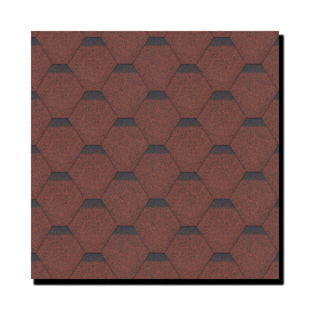 Gont bitumiczny hexagonalny plaster miodu Technonicol Hexagonal Rock Czerwony