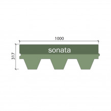 Schemat pokrycia dachowego Technonicol Sonata Samba Zielony