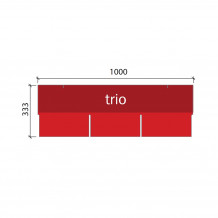 Schemat pokrycia dachowego Technonicol Rock Trio Czerwony