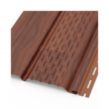 Panel wentylacyjny plastikowej podbitki imitującej drewno Gamrat w kolorze mahoń
