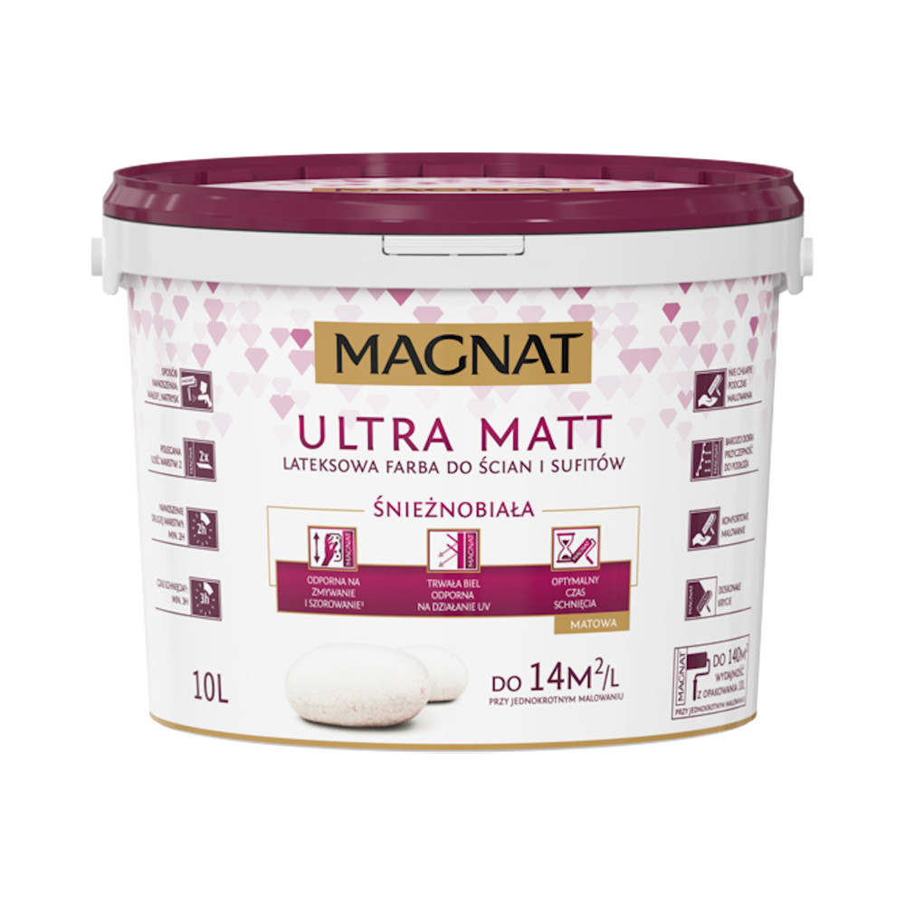 Farba lateksowa Magnat Ultra Matt Biała 10L